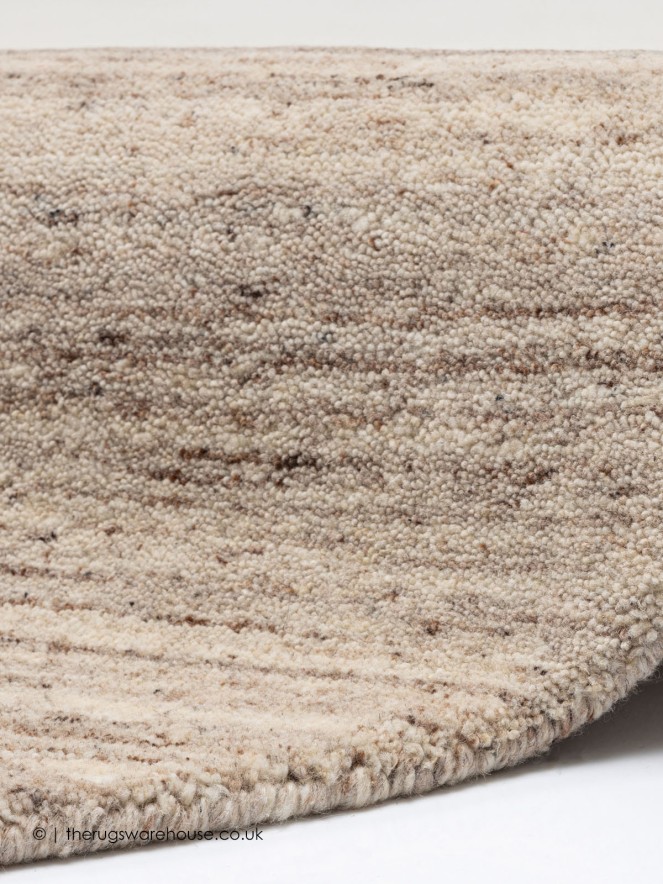 Pureni Natural Beige Circle Rug - 5