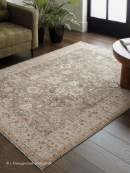 Heriz Ornate Green Rug - Thumbnail - 2