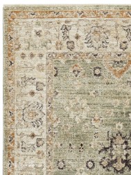 Heriz Ornate Green Rug - Thumbnail - 7