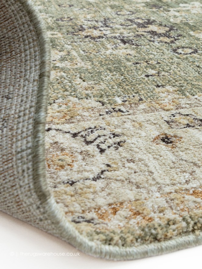 Heriz Ornate Green Rug - 5
