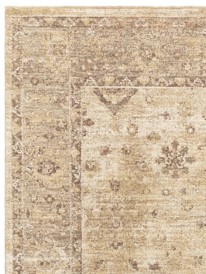 Heriz Ornate Beige Rug - 7
