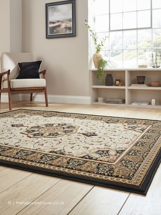 Nerima Cream Black Rug - 3