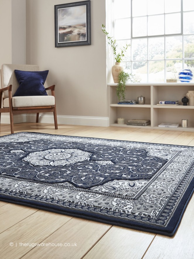Nerima Dark Blue Rug - 3