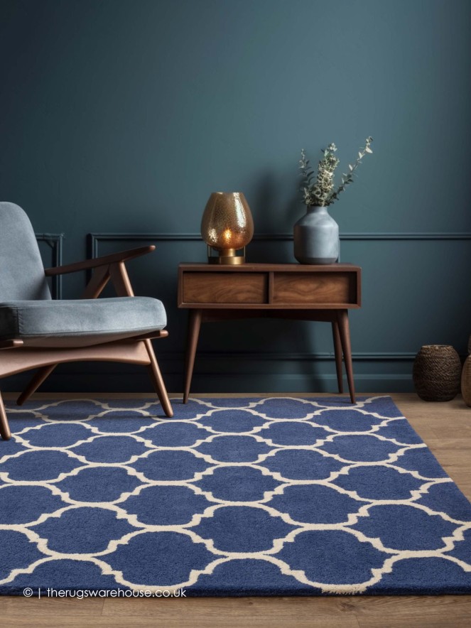 Albany Ogee Blue Rug - 2