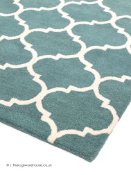 Albany Ogee Duck Egg Rug - Thumbnail - 4