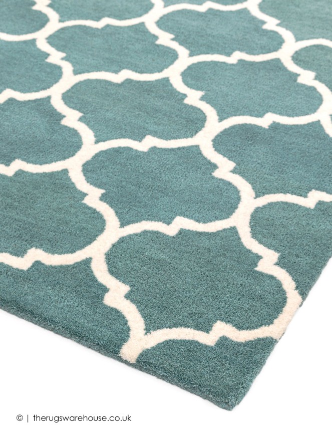Albany Ogee Duck Egg Rug - 4