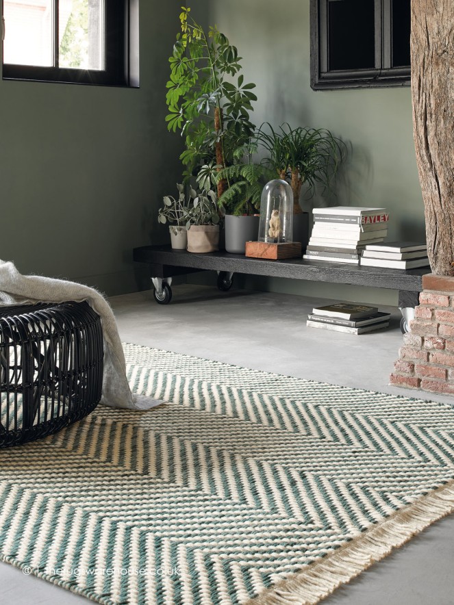 Twill Teal Rug - 2