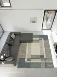 Artico Grey Aqua Rug - Thumbnail - 2