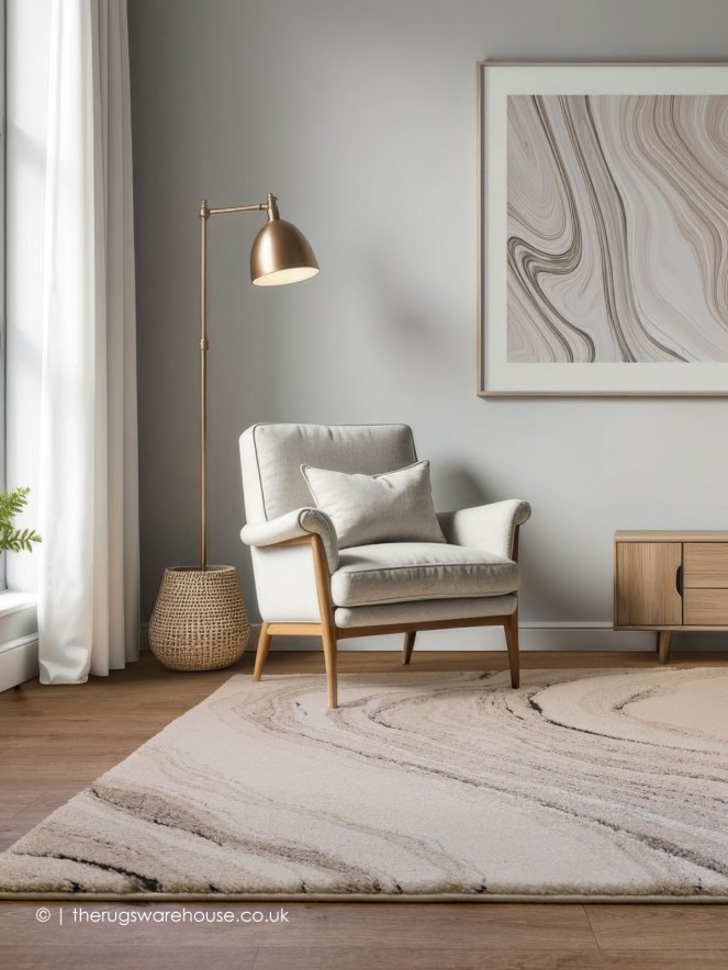 Mirage Quartz Beige Rug - 2