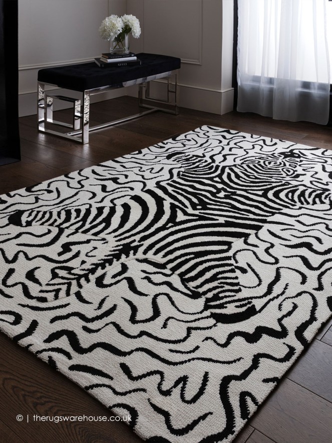 Wilder Zebra Mono Rug - 2