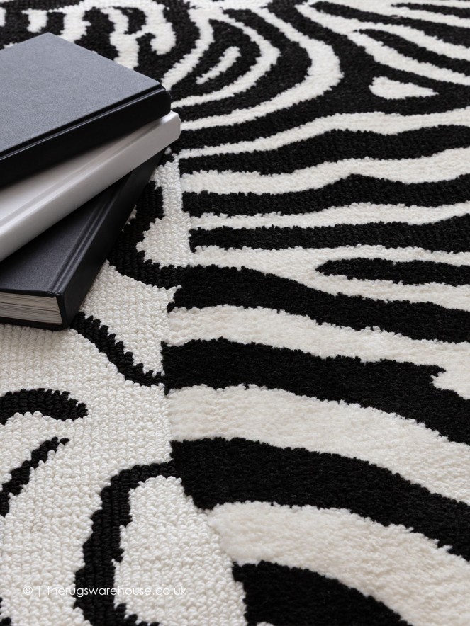 Wilder Zebra Mono Rug - 3