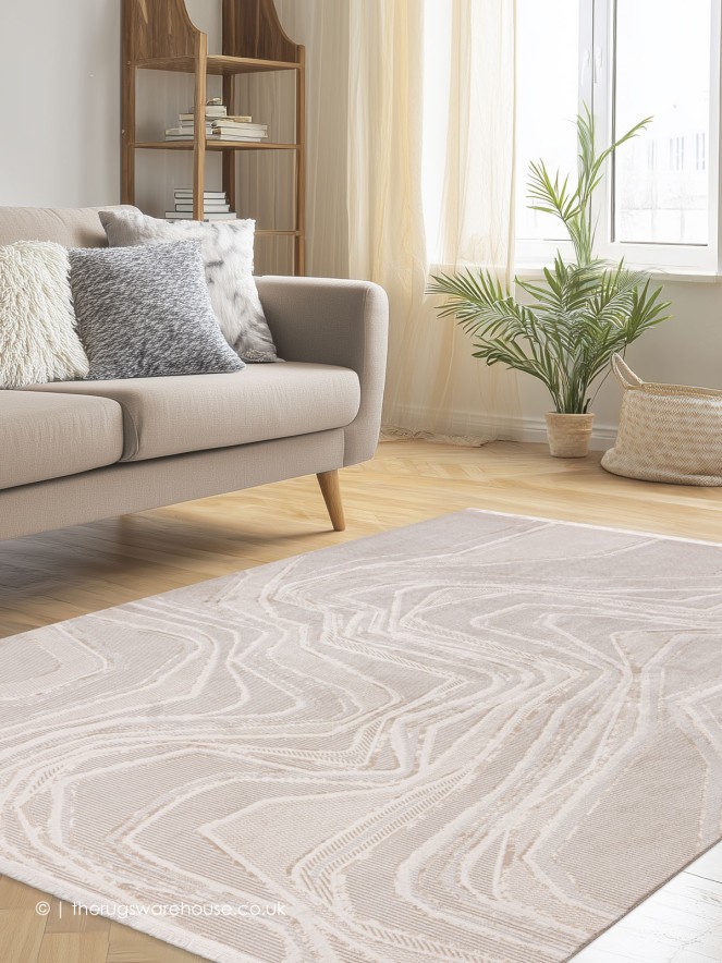 Endoume Beige Silver Rug - 2