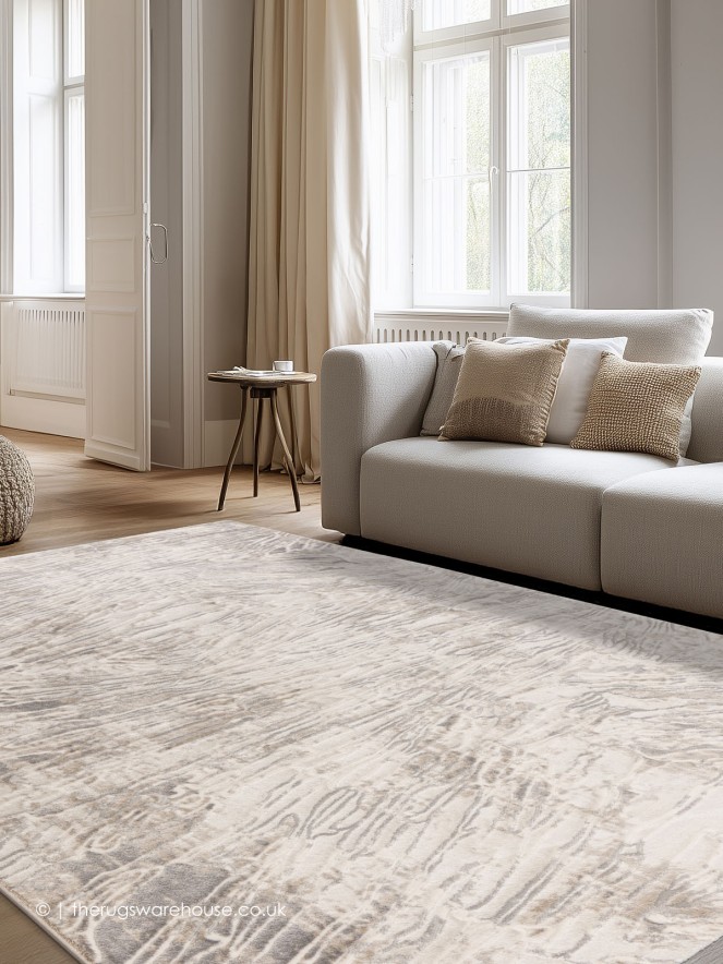 Sormiou Beige Silver Rug - 2