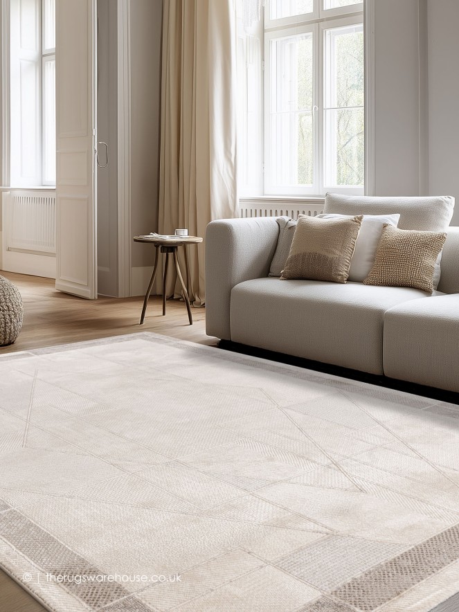 Chartrons Beige Silver Rug - 2