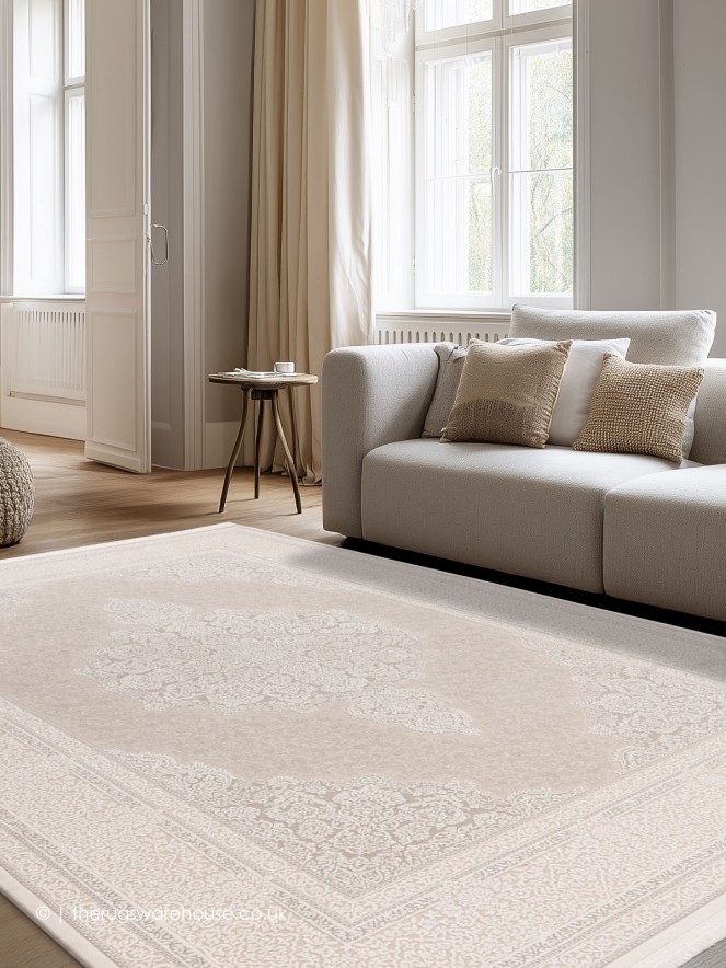 Sorbonne Ivory Silver Rug - 2