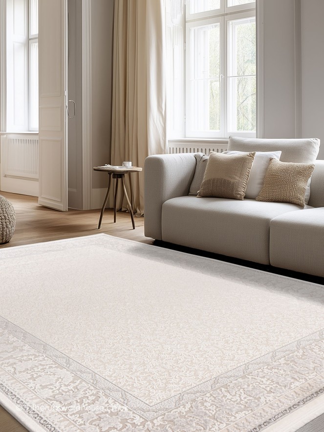 Chalvagne Ivory Silver Rug - 2