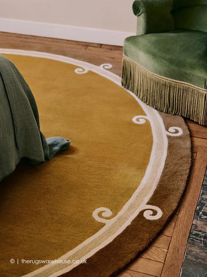 Syracuse Tabac Circle Rug - 2