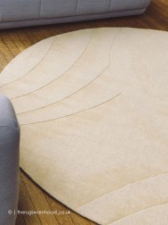 Volute Beige Circle Rug - Thumbnail - 3