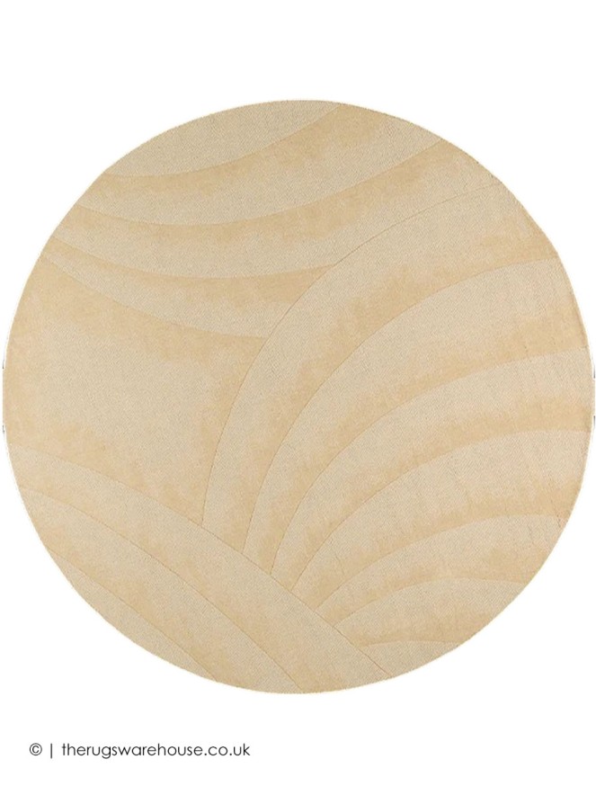 Volute Beige Circle Rug - 5
