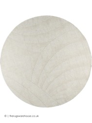 Volute Ecru Circle Rug - Thumbnail - 3