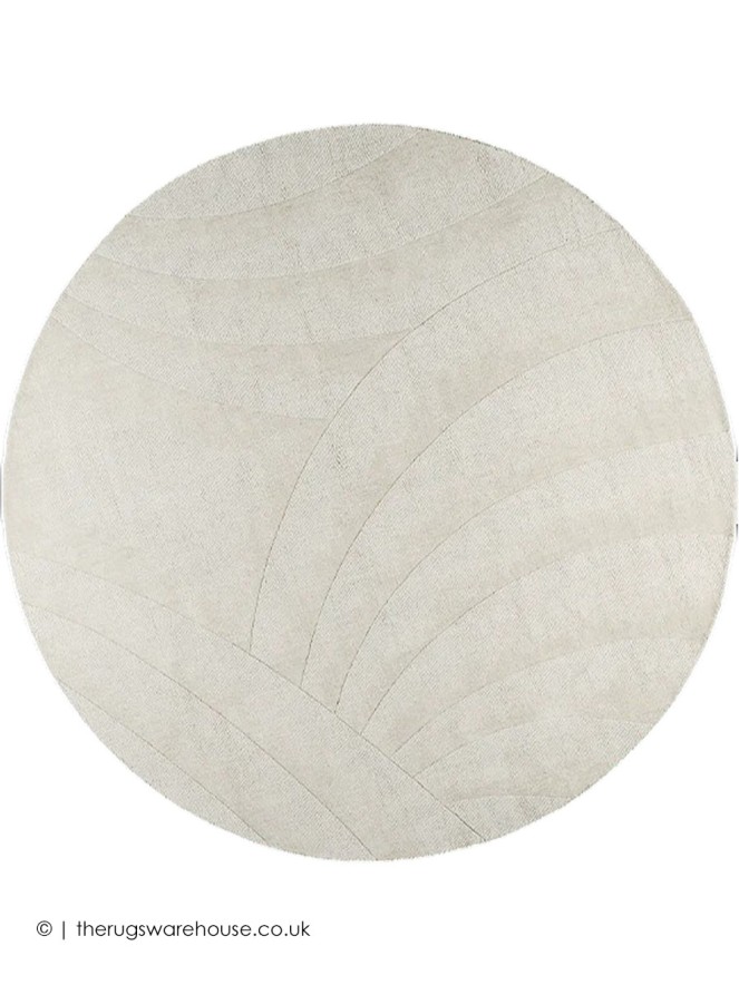 Volute Ecru Circle Rug - 3