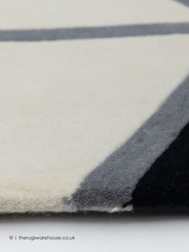 Krystal Black Grey Rug - 3