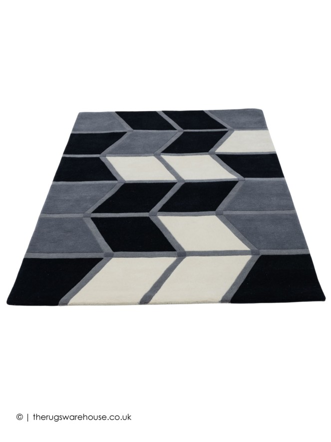 Krystal Black Grey Rug - 7