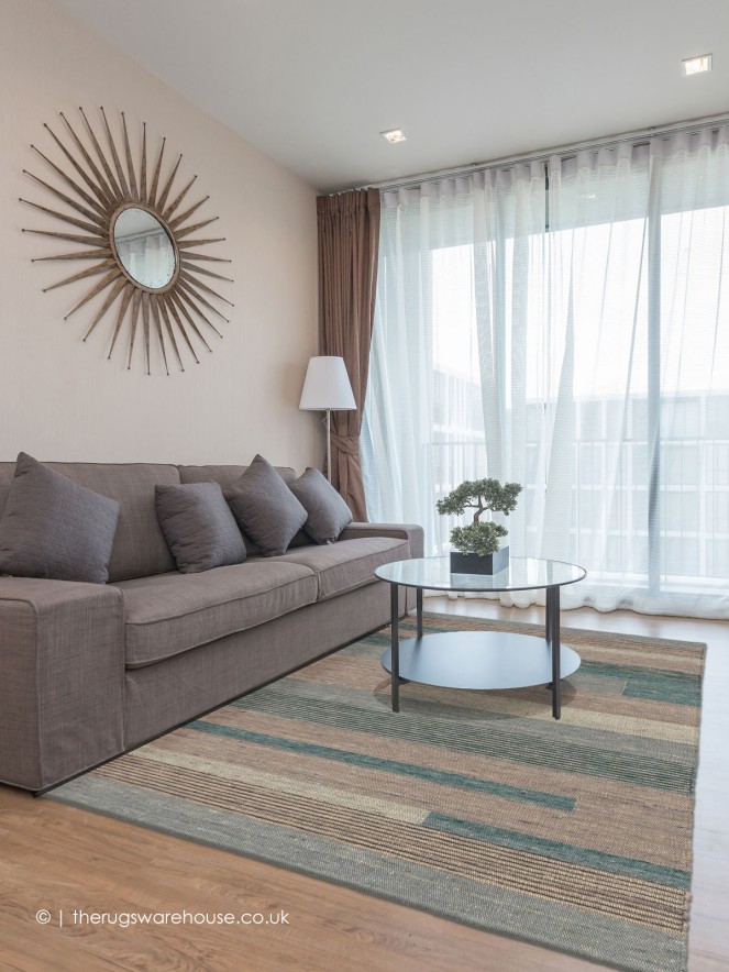 Tiko Lines Aqua Rug - 2