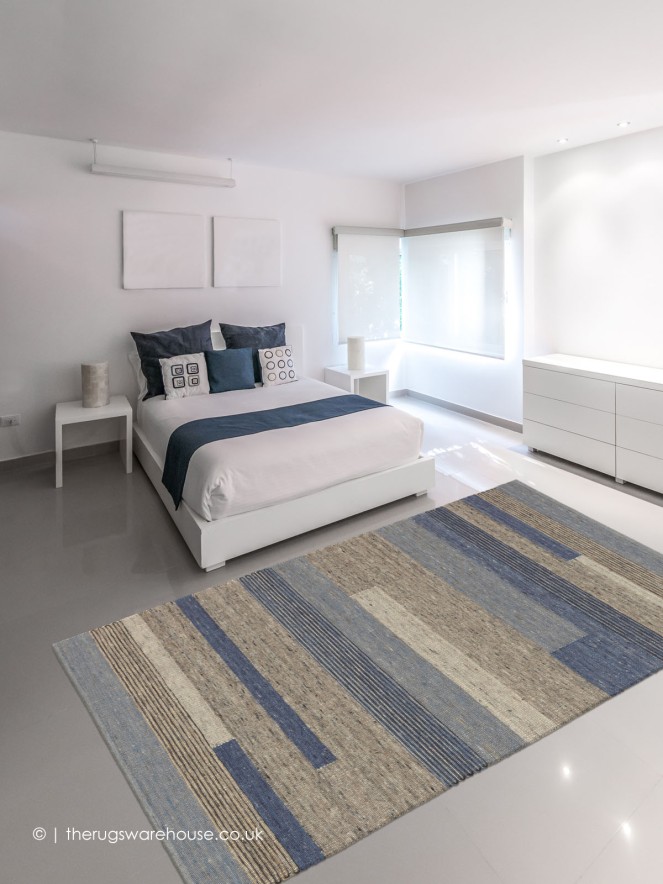 Tiko Lines Blue Rug - 2