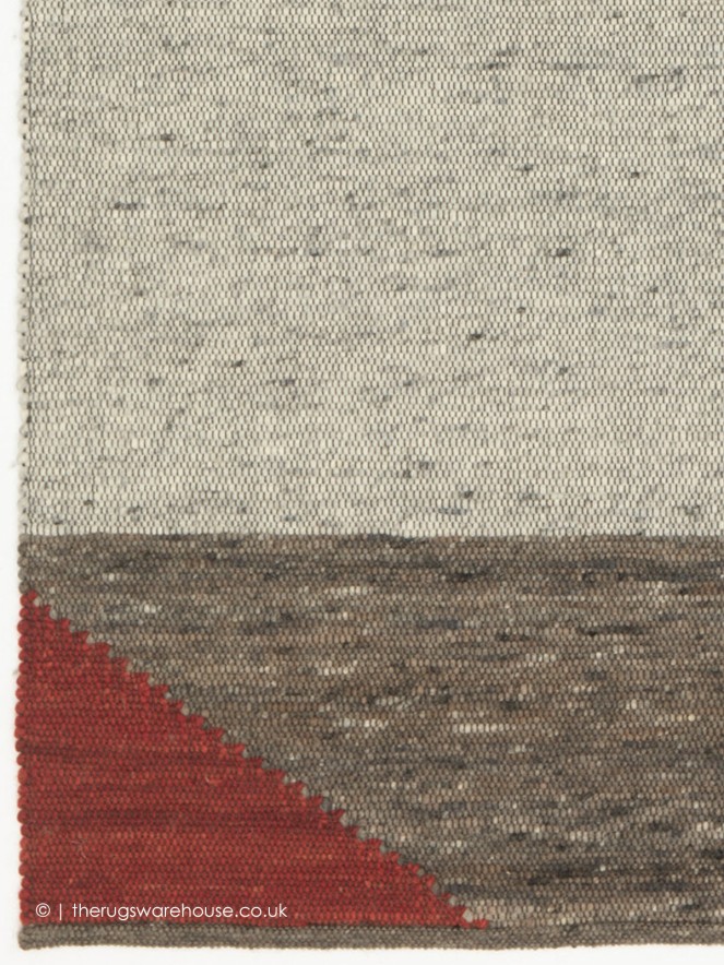 Edgy Grey Red Rug - 5