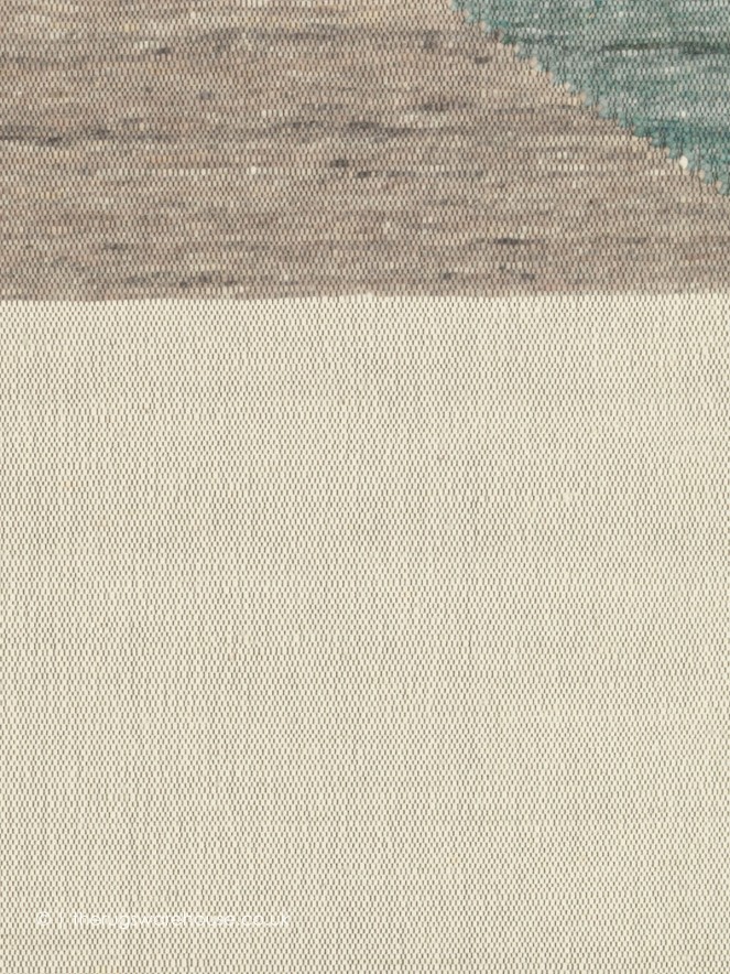 Edgy Cream Teal Rug - 3