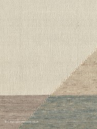 Edgy Cream Teal Rug - Thumbnail - 4