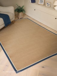 Bordo Boucle Blue Cream Rug - Thumbnail - 2