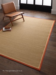 Bordo Boucle Rust Linen Rug - Thumbnail - 2
