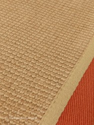 Bordo Boucle Rust Linen Rug - Thumbnail - 6