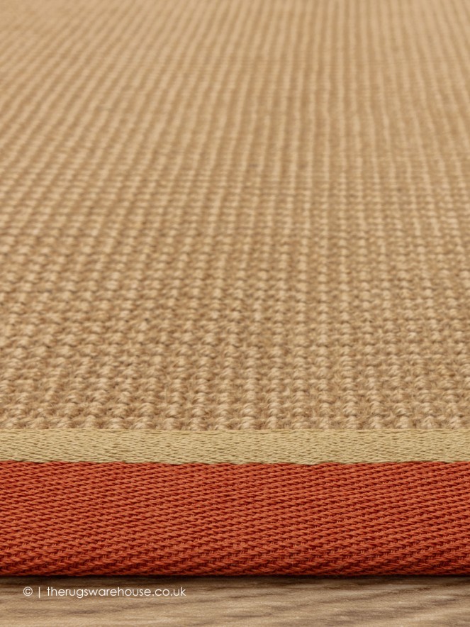 Bordo Boucle Rust Linen Rug - 4