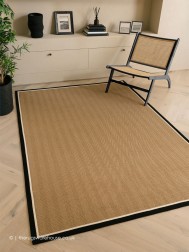 Bordo Herringbone Charcoal Cream Rug - Thumbnail - 2