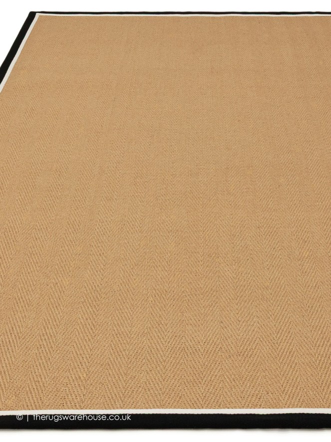 Bordo Herringbone Charcoal Cream Rug - 8