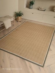Bordo Herringbone Khaki Cream Rug - Thumbnail - 2
