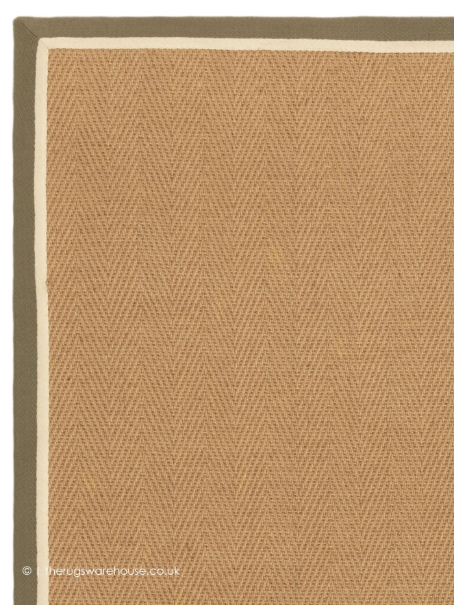 Bordo Herringbone Khaki Cream Rug - 7