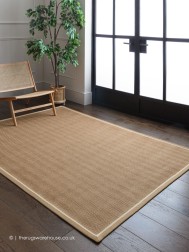Bordo Herringbone Linen Cream Rug - Thumbnail - 2