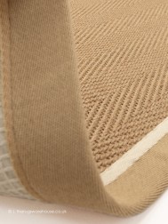 Bordo Herringbone Linen Cream Rug - Thumbnail - 5