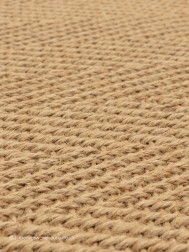 Bordo Herringbone Linen Cream Rug - Thumbnail - 6