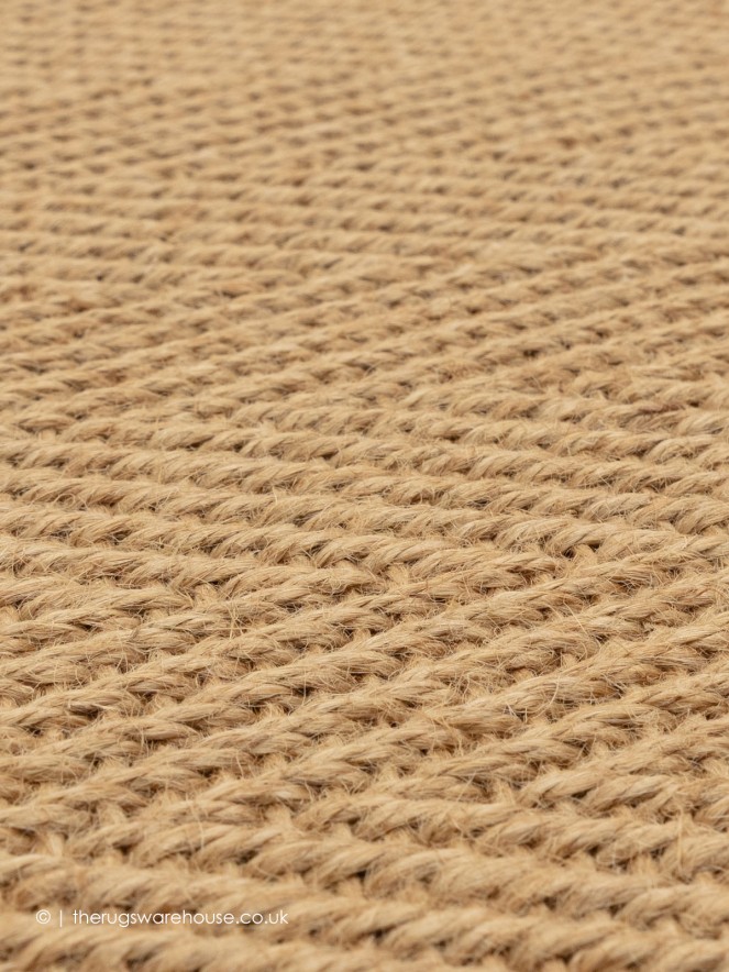 Bordo Herringbone Linen Cream Rug - 6