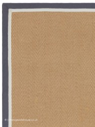 Bordo Herringbone Slate Cream Rug - Thumbnail - 7