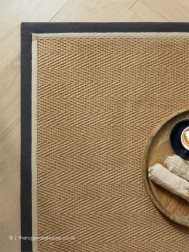 Bordo Herringbone Slate Cream Rug - Thumbnail - 3