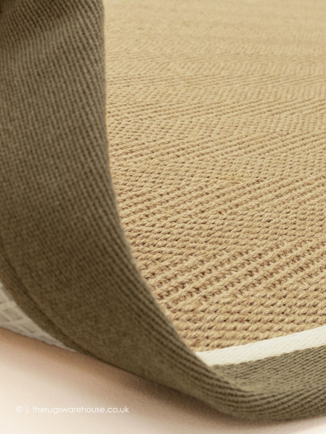 Bordo Herringbone Khaki Cream Runner - 4