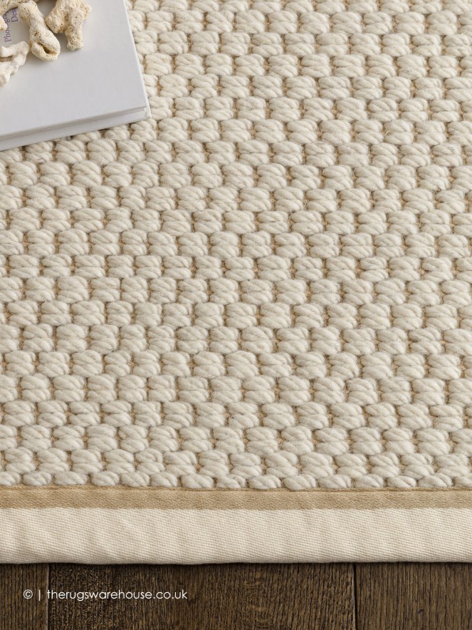Korra Double Cream Linen Rug - 3