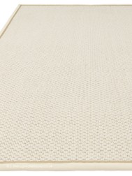 Korra Double Cream Linen Rug - Thumbnail - 8