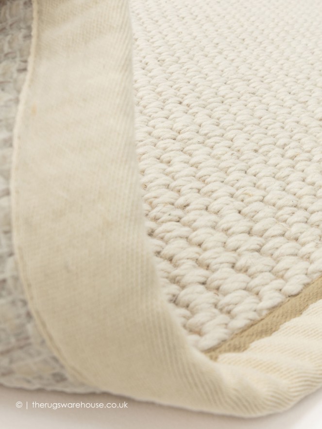 Korra Double Cream Linen Rug - 5